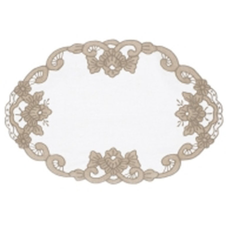 Tovaglietta Ovale Ophelia Collection Blanc Mariclò Ref. A24356 - Tomasini Francia