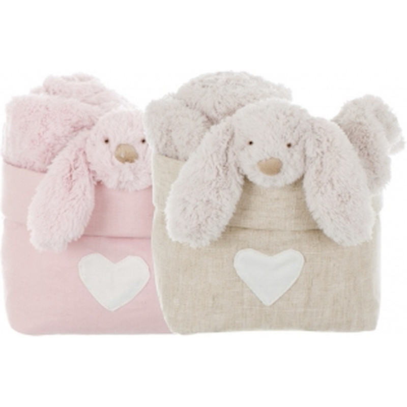 Cestino Con Plaid E Peluche Blanc Mariclò Ref. A24967 - Tomasini Francia