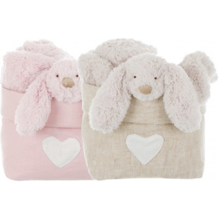 Cestino Con Plaid E Peluche Blanc Mariclò Ref. A24967 - Tomasini Francia