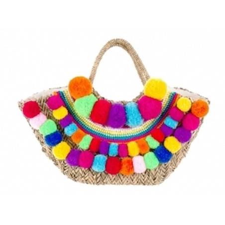 Borsa Con Pom Pom Blanc Mariclò Ref. A24986 - Tomasini Francia
