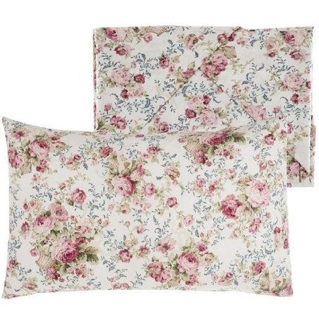 Blanc Mariclò Completo Letto Matrimoniale In Cotone Ref. A2543299BI - Tomasini Francia
