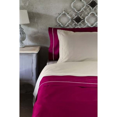 Blanc Mariclò Completo Letto Matrimoniale Bordeaux Ref. A2544599BX - Tomasini Francia