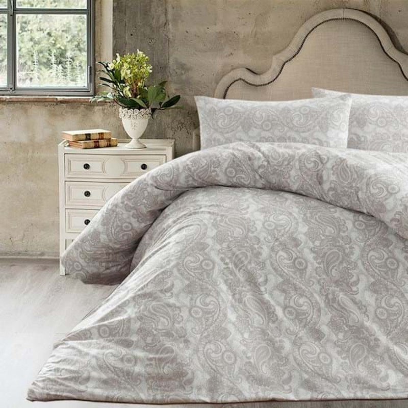 Blanc Mariclò Parure Copripiumino Matrimoniale Beige Ref. A2545299BG - Tomasini Francia