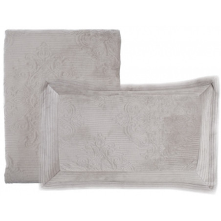 Set Boutis 1p E 1/2 Con 2 Copriguanciale Grigio Blanc Mariclò Ref. A2561899GR - Tomasini Francia