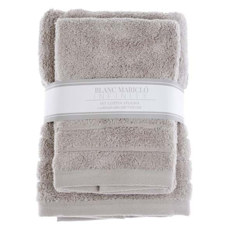 Blanc Mariclò Set Coppia Spugna Beige Ref. A2648299BG - Tomasini Francia