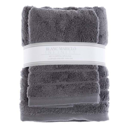 Blanc Mariclò Set Coppia Spugna Grigio Ref. A2648299DG - Tomasini Francia