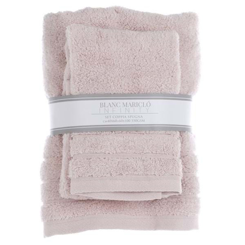 Blanc Mariclò Set Coppia Spugna Rosa Antico Ref. A2648299RC - Tomasini Francia