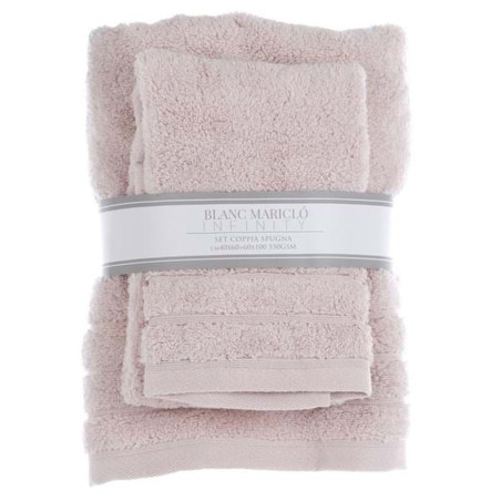 Blanc Mariclò Set Coppia Spugna Rosa Antico Ref. A2648299RC - Tomasini Francia