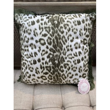 Blanc Mariclò Cuscino Leopardato Ref. A28532 - Tomasini Francia