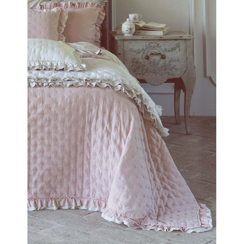 Blanc Mariclò Boutis Matrimoniale Rosa Ref. A2857499RO - Tomasini Francia