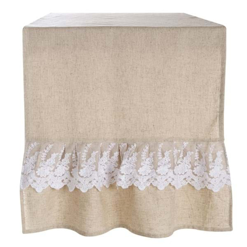 Blanc Mariclò Runner In Cotone Con Gala E Pizzo Ref. A28659 - Tomasini Francia