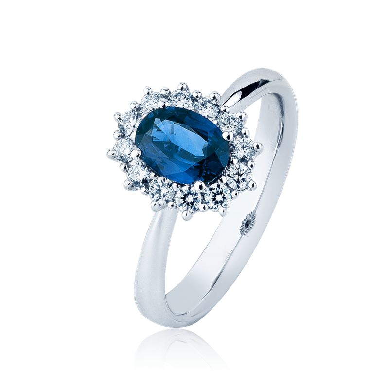 Giorgio Visconti Anello Zaffiro 1.11 Kt Ref. AB15300Z/1.11/0.29 - Tomasini Francia