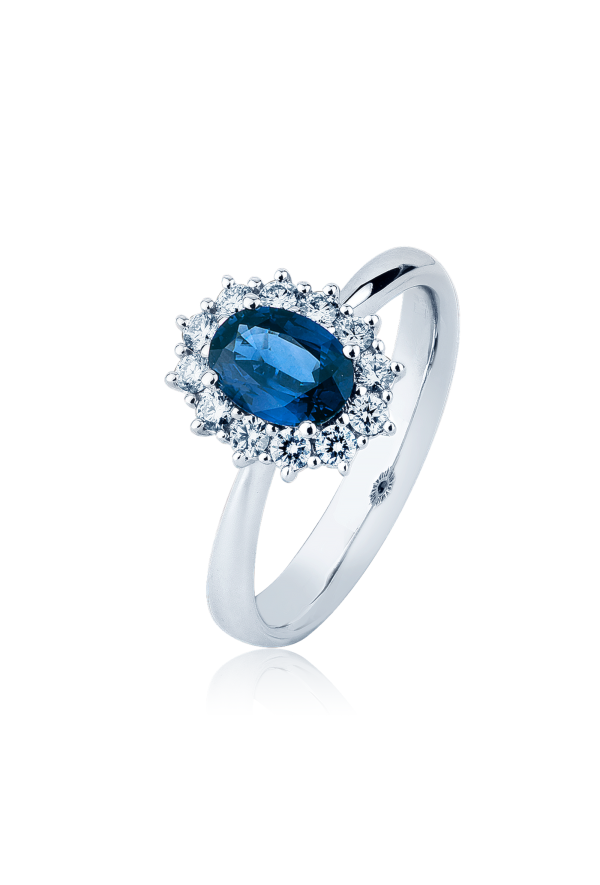 Giorgio Visconti Anello Zaffiro 1.11 Kt Ref. AB15300Z/1.11/0.29 - Tomasini Francia