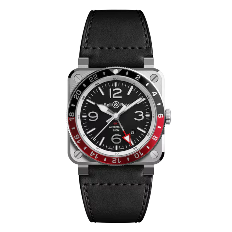 Bell & Ross BR-03 GMT Black Ref. BR0393-BL-ST/SCA - Tomasini Francia