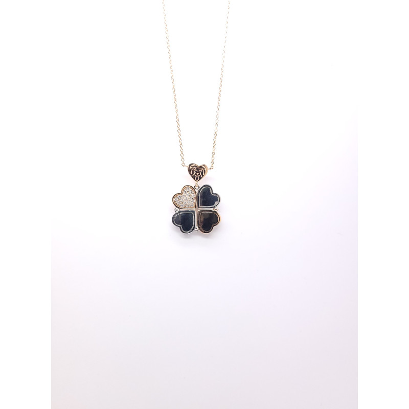 Girocollo Love & Luck Argento Ed Oro Ref. CDLP01 - Tomasini Francia