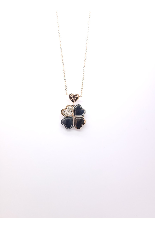 Girocollo Love & Luck Argento Ed Oro Ref. CDLP01 - Tomasini Francia