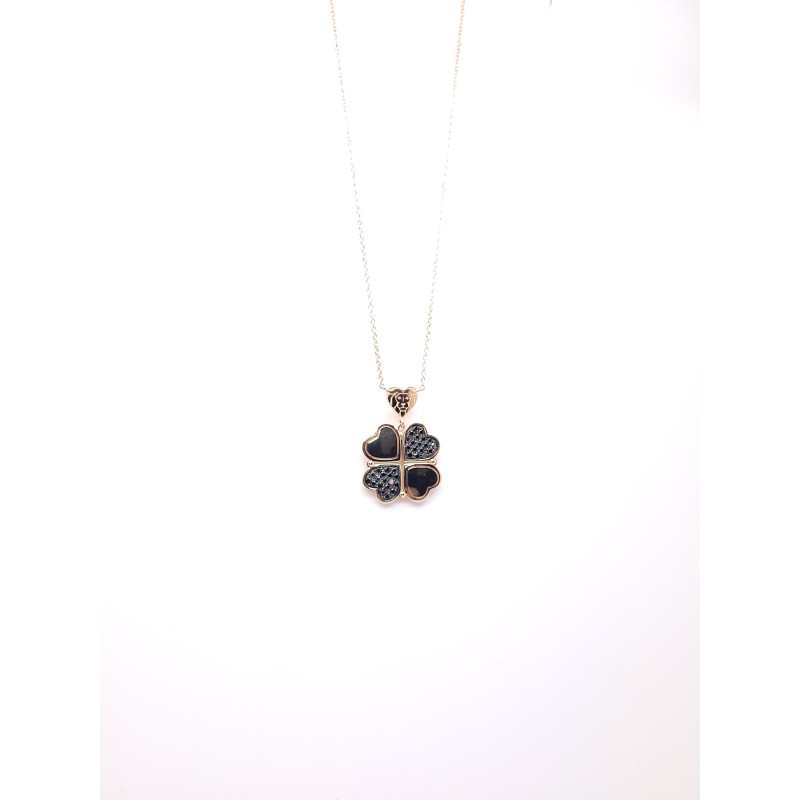 Love & Luck Girocollo Con Pendente Diamanti Neri Ref. CDLP06 - Tomasini Francia
