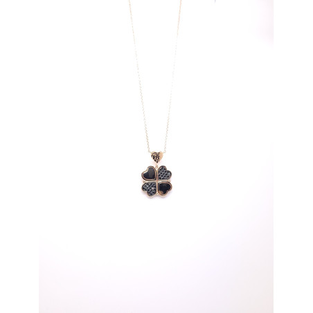 Love & Luck Girocollo Con Pendente Diamanti Neri Ref. CDLP06 - Tomasini Francia