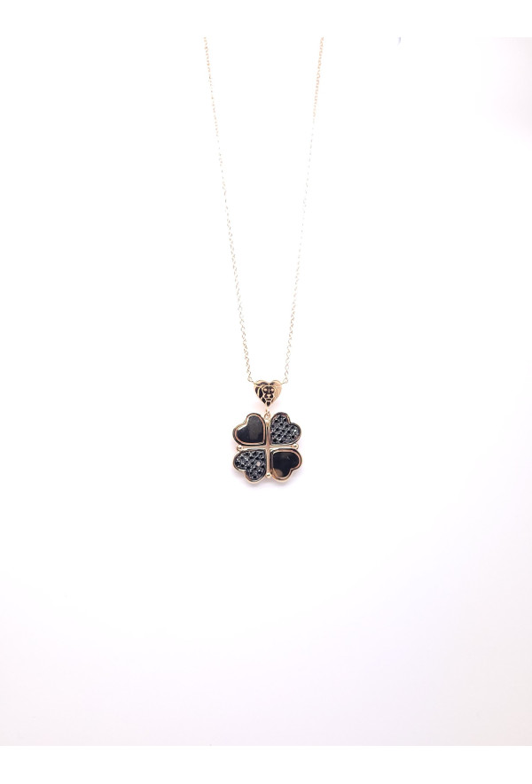 Love & Luck Girocollo Con Pendente Diamanti Neri Ref. CDLP06 - Tomasini Francia