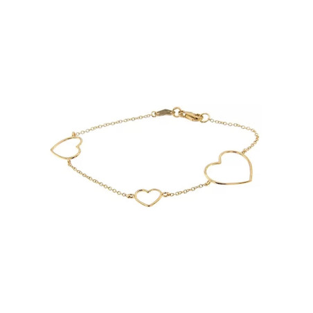 Marco Gerbella Bracciale Tre Cuori Oro Giallo Ref. FC-BC-49-XG - Tomasini Francia