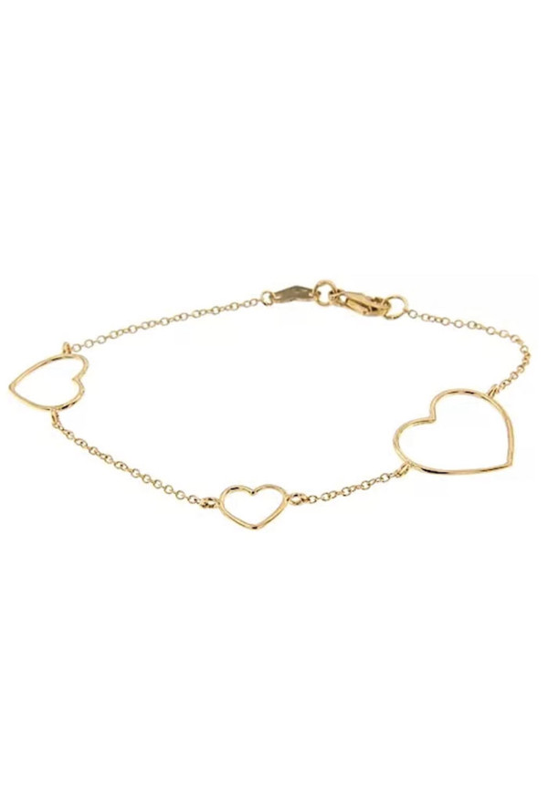 Marco Gerbella Bracciale Tre Cuori Oro Giallo Ref. FC-BC-49-XG - Tomasini Francia