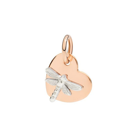 Dodo Cioandolo Cuore Oro Rosa Con Libellula Oro Bianco Ref. DMCUORG/9/LI9B/K - Tomasini Francia