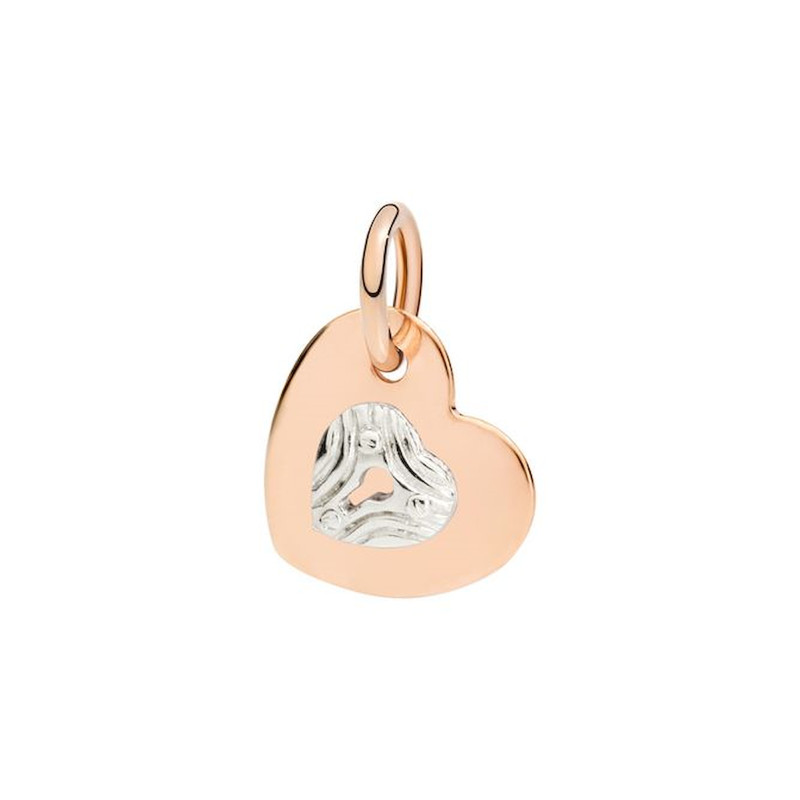 Dodo Cuore Oro Rosa Con Lucchetto Oro Bianco Ref. DMCUORG/9/SE9B/K - Tomasini Francia