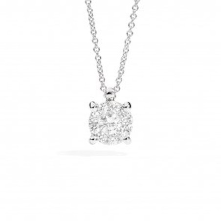 Recarlo Girocollo Pavé Diamanti 0.10 Ct Ref. P04PX988/010-45 - Tomasini Francia