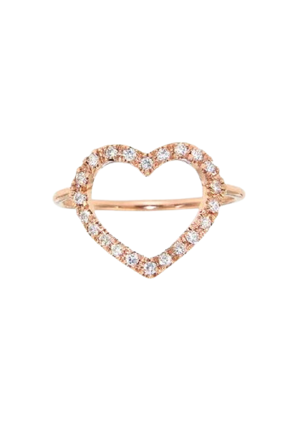 Marco Gerbella Anello Oro Rosa Con Cuore Brillanti Ref. PF-AN-21-DR - Tomasini Francia