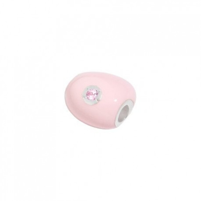 Sasso Grande Queriot Componente In Argento, Smalto Color Rosa E Zaffiro Rosa Ref. SASA00LARBRK - Tomasini Francia