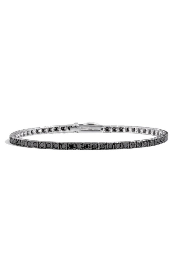 Recarlo Bracciale Tennis Diamanti Neri 20 Cm Ref. T39SE884/DK-20 - Tomasini Francia