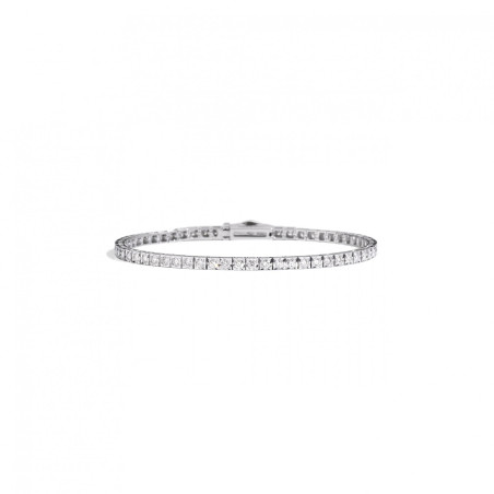 Recarlo Bracciale Facecube Diamanti Bianchi Misura 18 Cm Ref. T39SE885/D-18 - Tomasini Francia