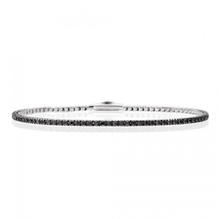 Recarlo Bracciale Tennis Facecube Diamanti Neri Misura 19 Ref. T39SE885/DK-19 - Tomasini Francia