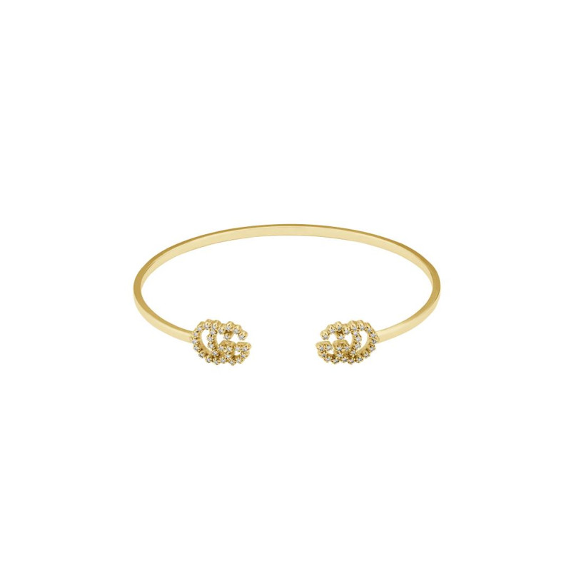 Gucci Bracciale Oro Giallo E Diamanti Gg Running