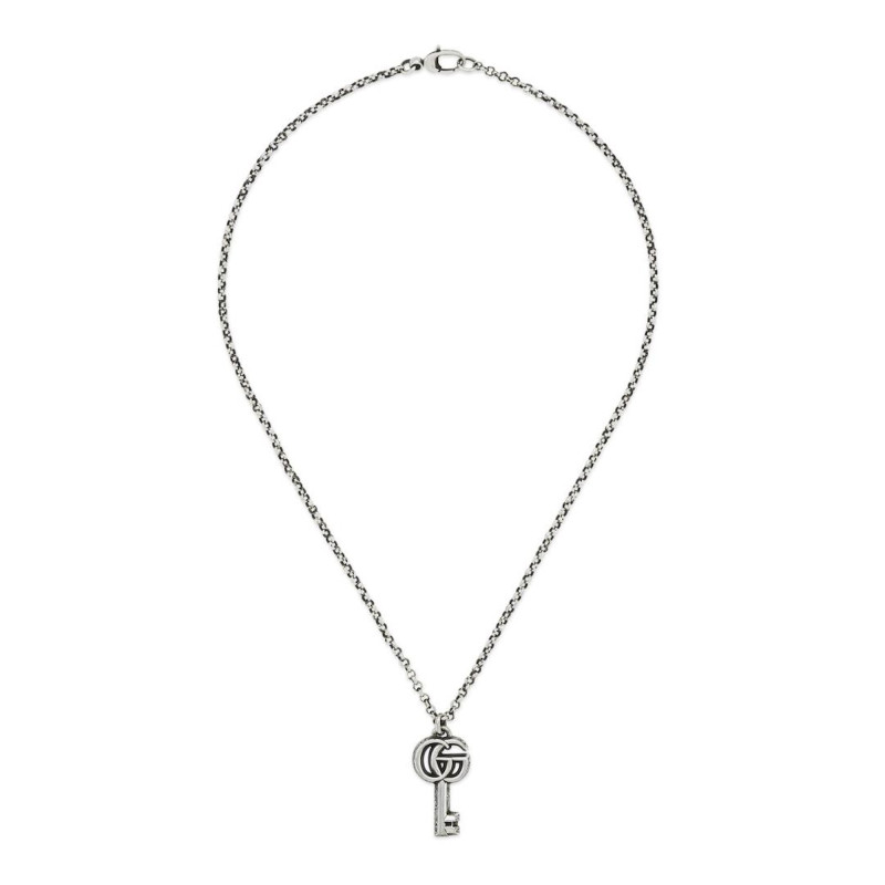 Gucci Collana In Argento Chiavetta Gg Marmont