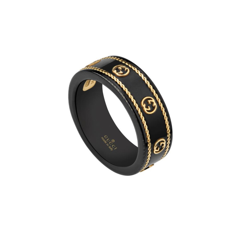 Gucci Anello Icon Con Gg In Oro Giallo