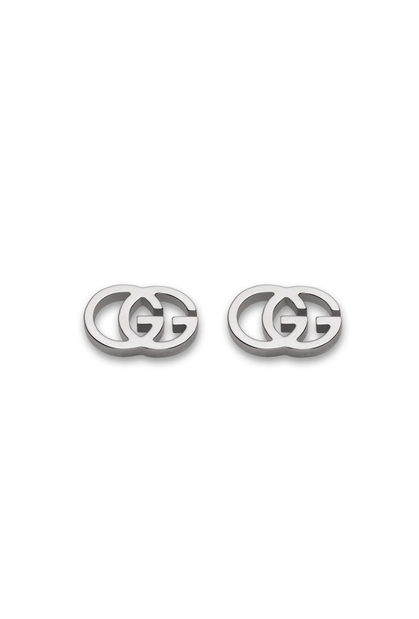 Gucci Orecchini Logo Oro Bianco Gg Running Ref. YBD094074001 - Tomasini Francia