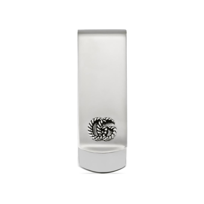 Gucci Fermasoldi Gg Marmont In Argento