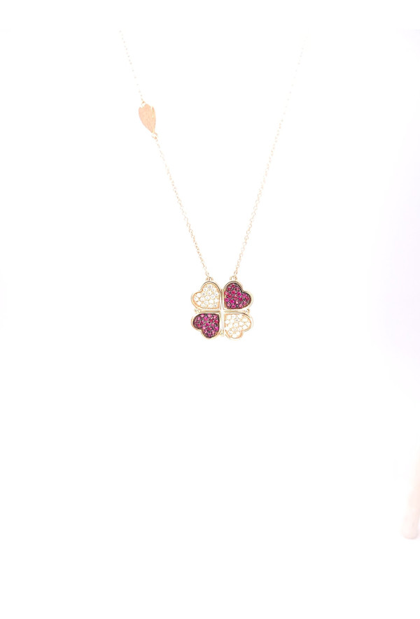 Love & Luck Girocollo Diamanti Bianchi E Rubini Ref. CDLC011 - Tomasini Francia