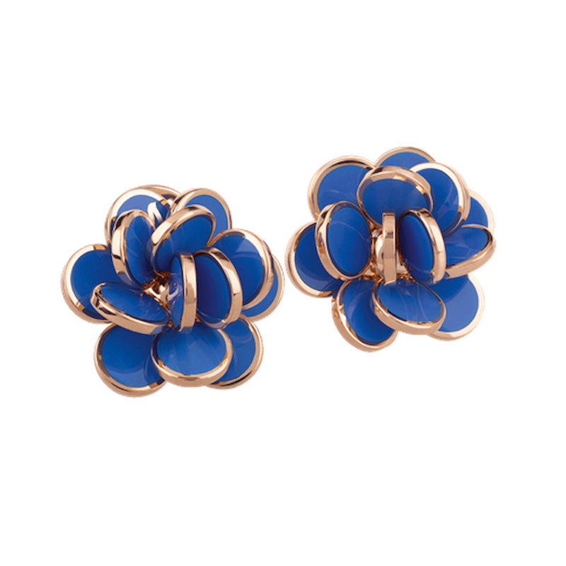 Chantecler Paillettes Gold Earrings Ref. 38896 - Tomasini Francia