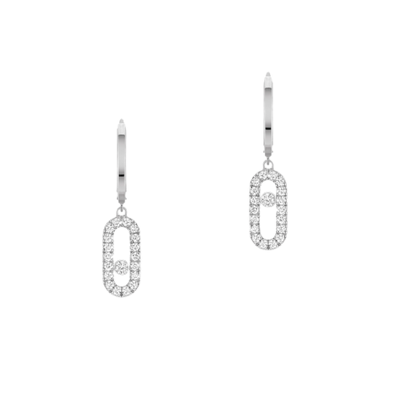 Messika Move Uno Hoop Earrings Ref. 12037-WG - Tomasini Francia