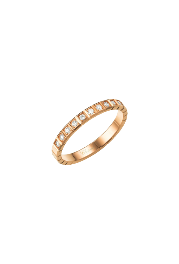 ANELLO, ORO ROSA ETICO, SEMI-PAVÉ DI DIAMANTI 8277025255 Ref. 827702-5255 - Tomasini Francia