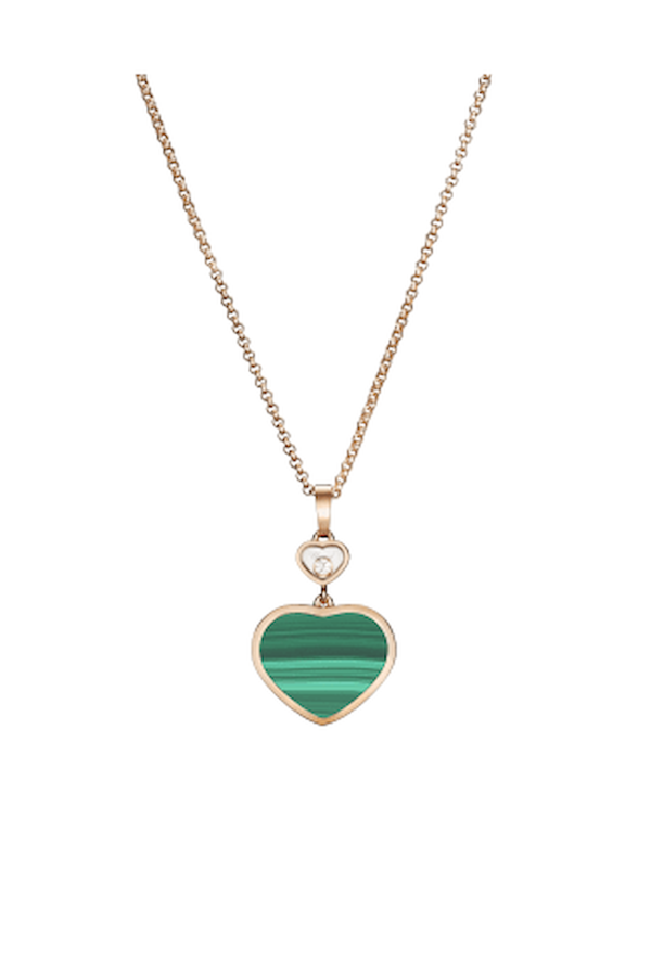 CIONDOLO, ORO ROSA ETICO, DIAMANTE, MALACHITE 7974825151 Ref. 797482-5151 - Tomasini Francia
