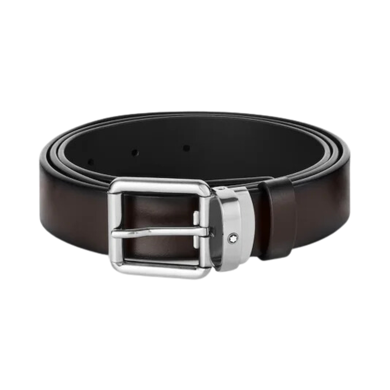 Montblanc Leather Belt brown 30mm Ref. MB131185 - Tomasini Francia