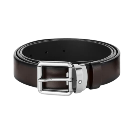Montblanc Leather Belt brown 30mm Ref. MB131185 - Tomasini Francia