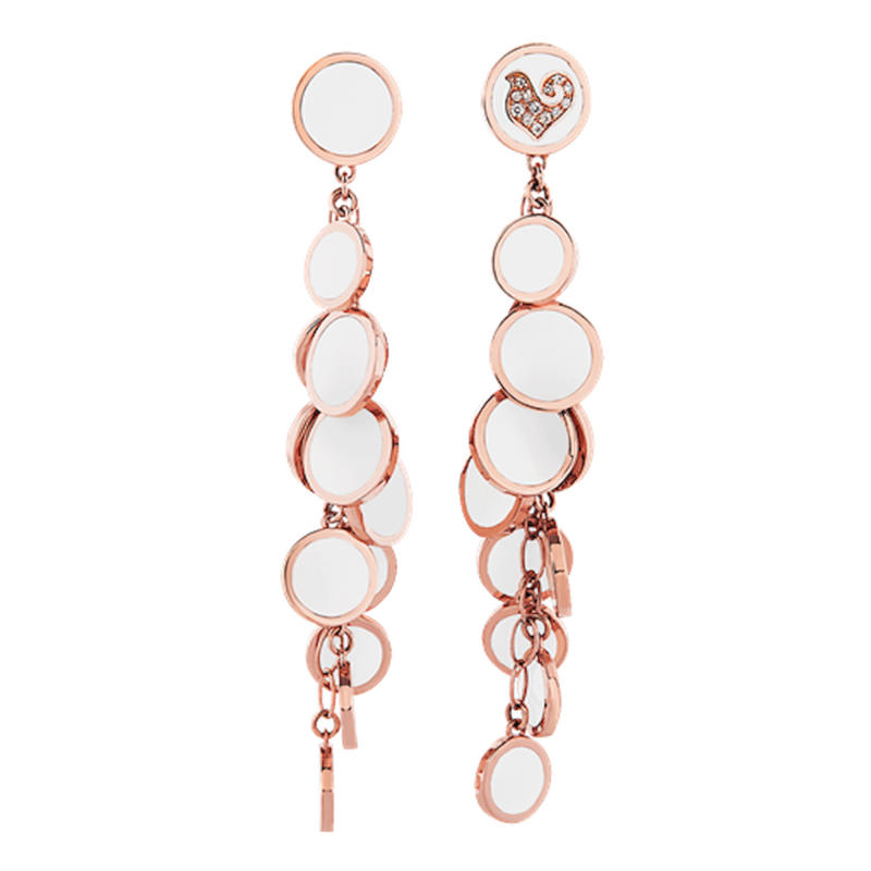 Chantecler Paillettes Gold Earrings Ref. 42697 - Tomasini Francia