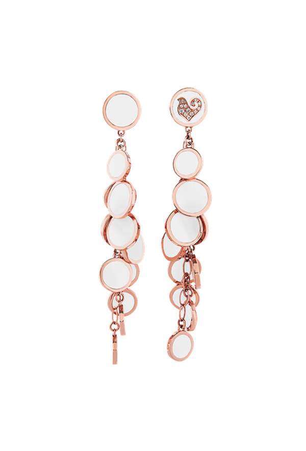 Chantecler Paillettes Gold Earrings Ref. 42697 - Tomasini Francia