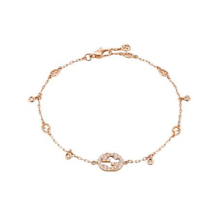 BRACCIALE INTERLOCKING G CON DIAMANTI YBA729403001 Ref. YBA729403001 - Tomasini Francia