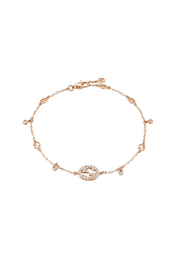 BRACCIALE INTERLOCKING G CON DIAMANTI YBA729403001 Ref. YBA729403001 - Tomasini Francia