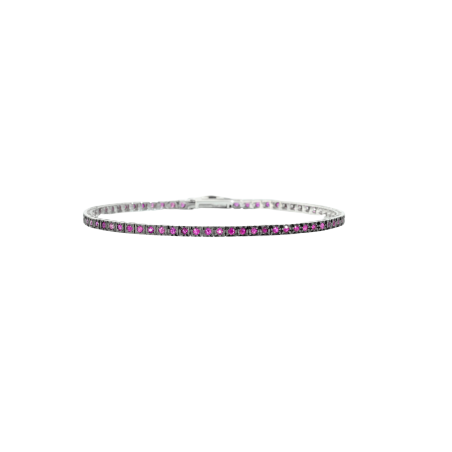 Bracciale Tennis Recarlo FaceCube - 18 cm T39SE886/NRB-18 Ref. T39SE886/NRB-18 - Tomasini Francia